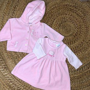 New 3 month 3 Piece Set Velour Jacket Jumper Tee Baby Girls Infants‎ Babies